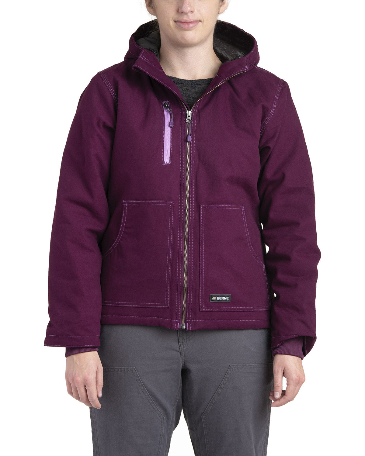 Berne Ladies' Softstone Modern Full-Zip Hooded Jacket Berne