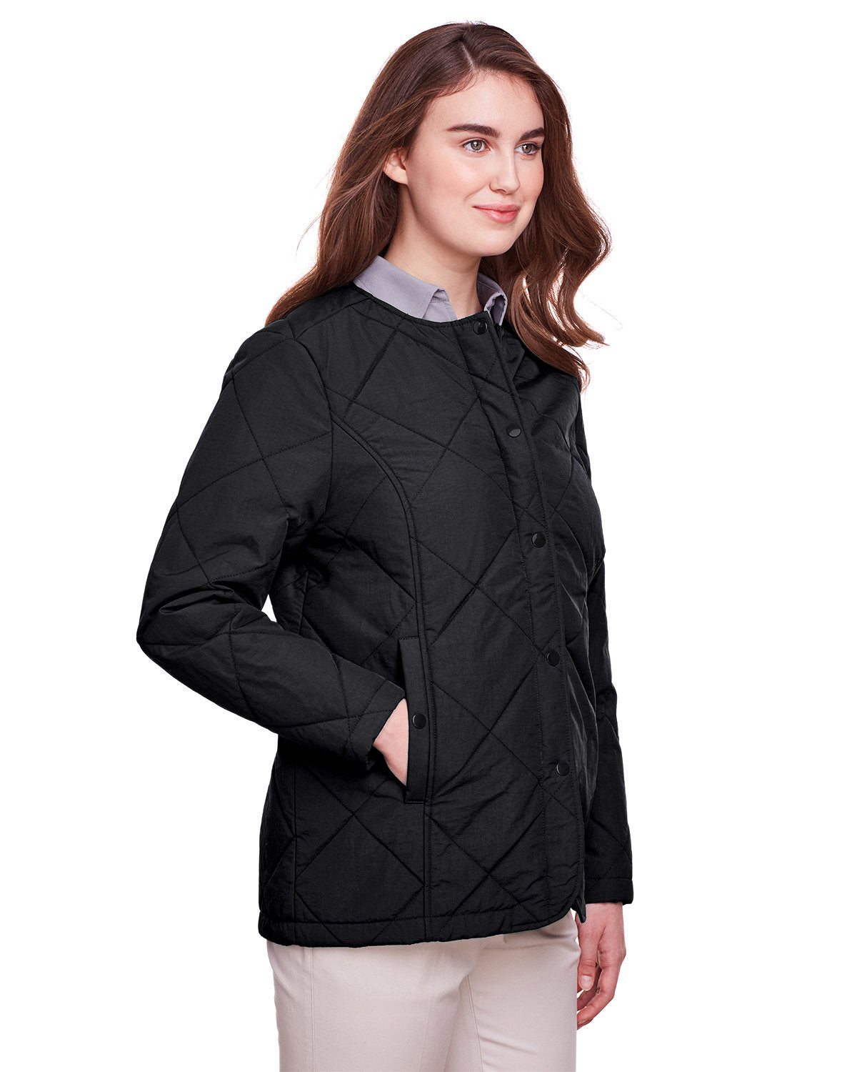 UltraClub Ladies' Dawson Quilted Hacking Jacket UltraClub