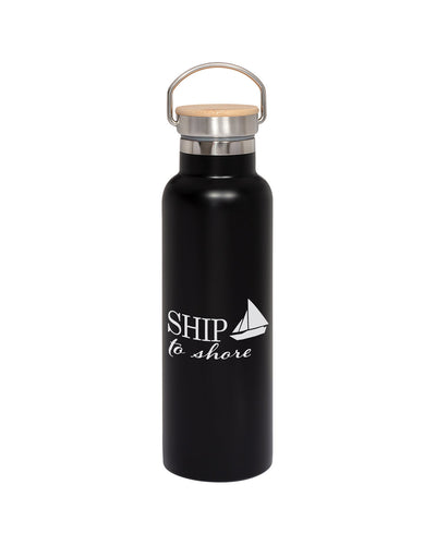 Prime Line 20oz Vacuum Bottle With Bamboo Lid