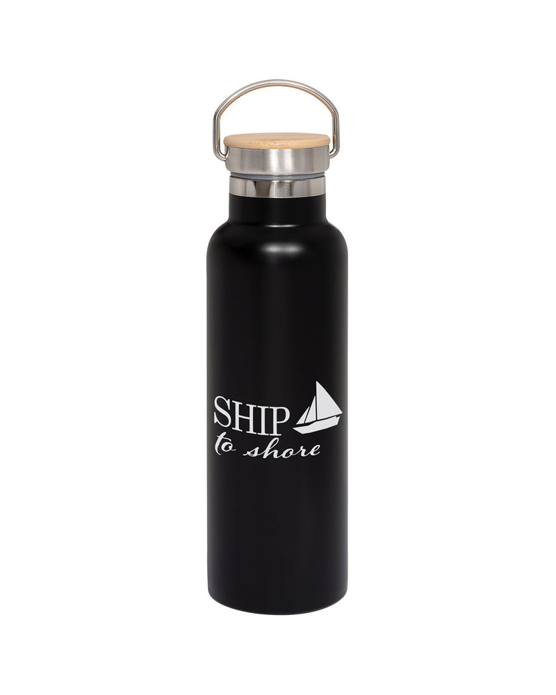 Prime Line 20oz Vacuum Bottle With Bamboo Lid