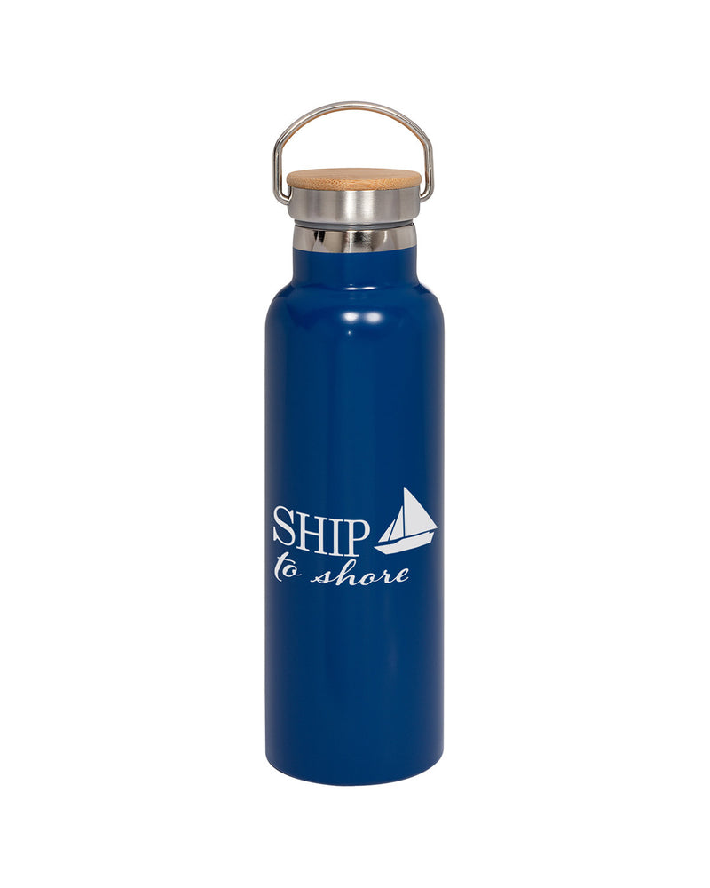 Prime Line 20oz Vacuum Bottle With Bamboo Lid