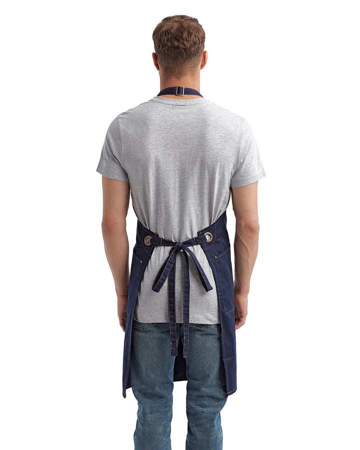Artisan Collection by Reprime Unisex ‘Barley’ Contrast Stitch Sustainable Bib Apron Reprime