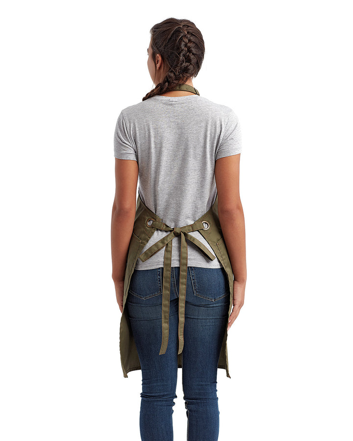 Artisan Collection by Reprime Unisex ‘Barley’ Contrast Stitch Sustainable Bib Apron Reprime