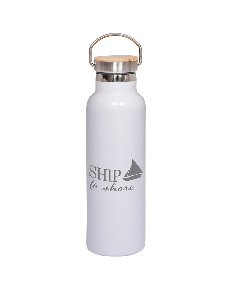 Prime Line 20oz Vacuum Bottle With Bamboo Lid