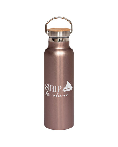 Prime Line 20oz Vacuum Bottle With Bamboo Lid