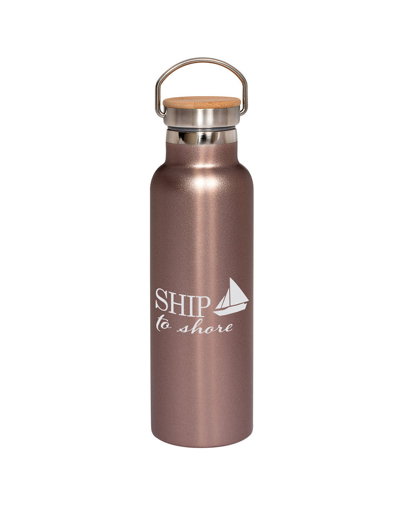 Prime Line 20oz Vacuum Bottle With Bamboo Lid