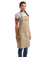 Artisan Collection by Reprime Unisex ‘Barley’ Contrast Stitch Sustainable Bib Apron Reprime