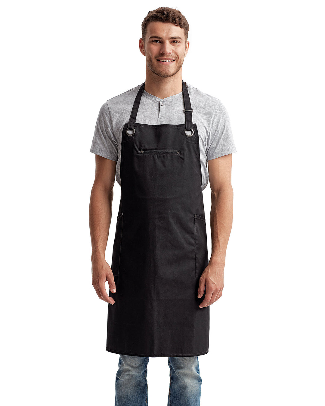 Artisan Collection by Reprime Unisex ‘Barley’ Contrast Stitch Sustainable Bib Apron Reprime