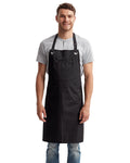 Artisan Collection by Reprime Unisex ‘Barley’ Contrast Stitch Sustainable Bib Apron Reprime