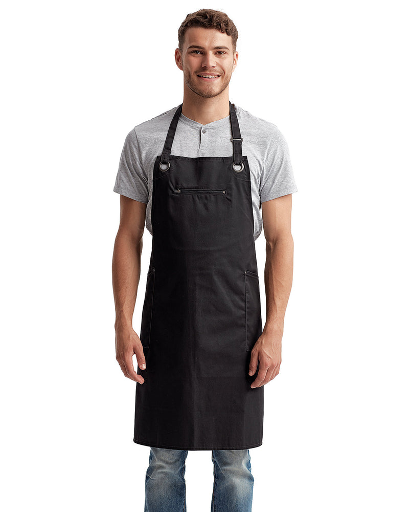 Artisan Collection by Reprime Unisex ‘Barley’ Contrast Stitch Sustainable Bib Apron