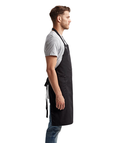 Artisan Collection by Reprime Unisex ‘Barley’ Contrast Stitch Sustainable Bib Apron