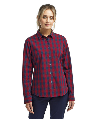 Artisan Collection by Reprime Ladies' Mulligan Check Long-Sleeve Cotton Shirt