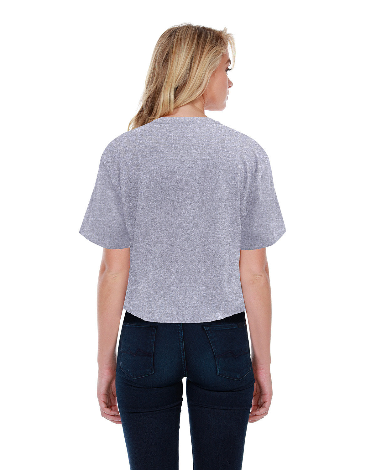 StarTee Ladies' Boyfriend Crop T-Shirt StarTee