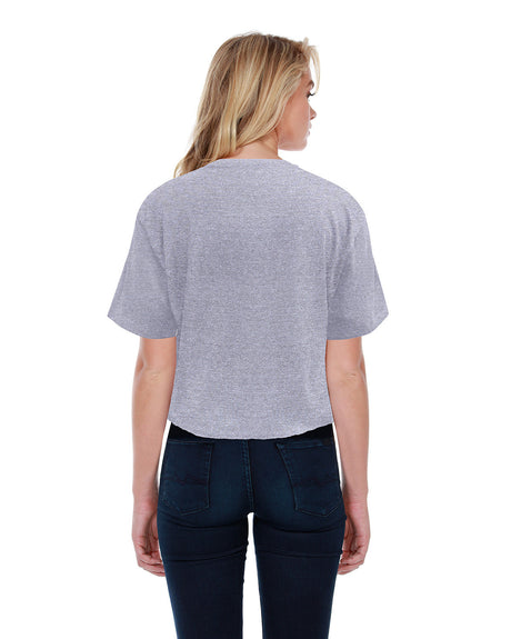 StarTee Ladies' Boyfriend Crop T-Shirt StarTee