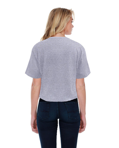StarTee Ladies' Boyfriend Crop T-Shirt