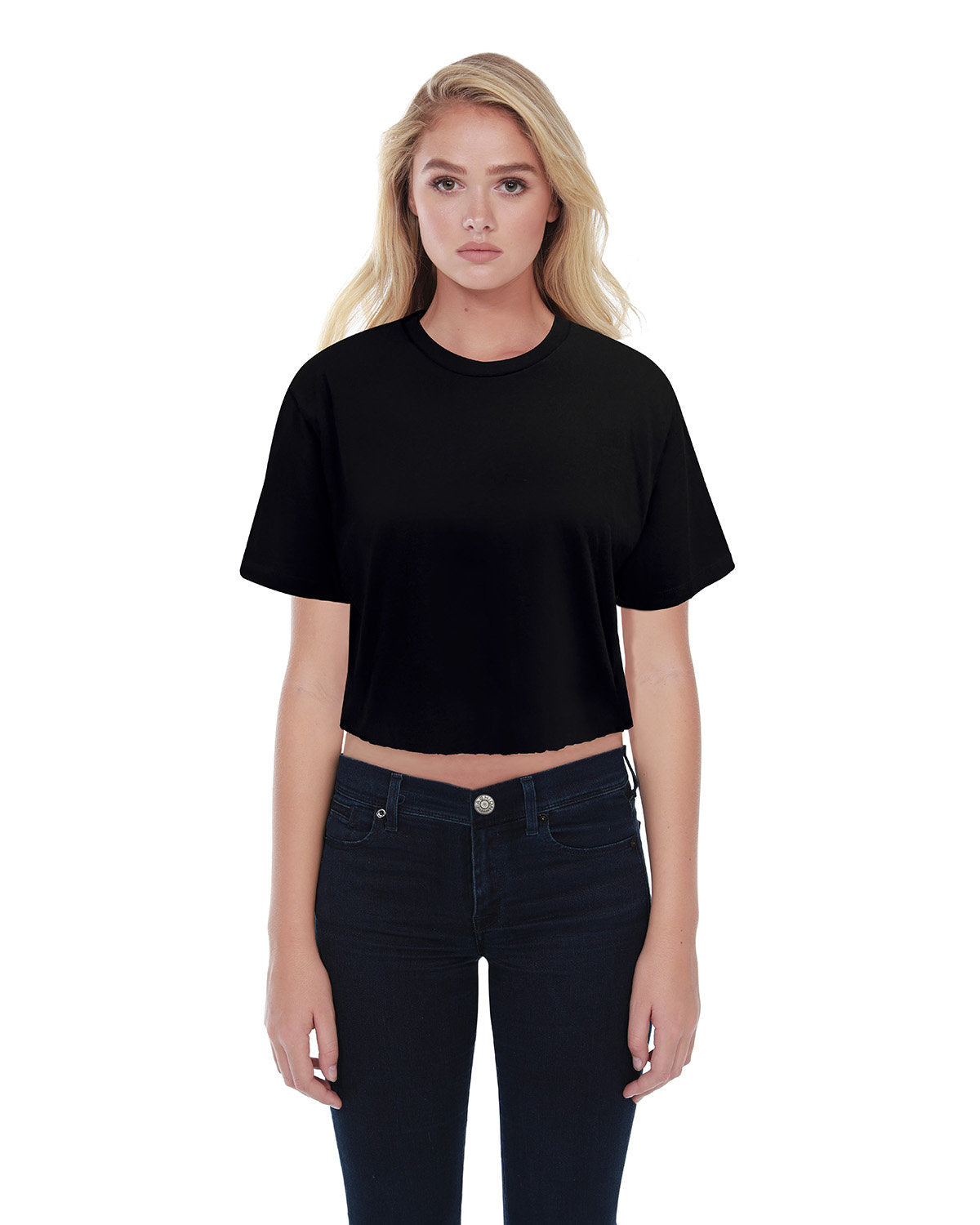 StarTee Ladies' Boyfriend Crop T-Shirt StarTee