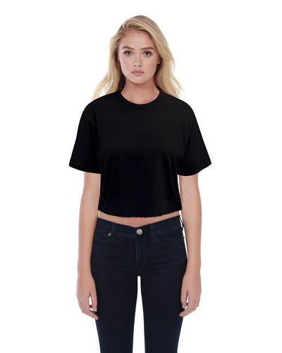 StarTee Ladies' Boyfriend Crop T-Shirt