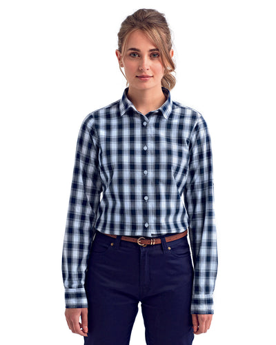 Artisan Collection by Reprime Ladies' Mulligan Check Long-Sleeve Cotton Shirt