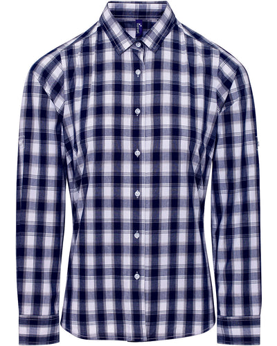 Artisan Collection by Reprime Ladies' Mulligan Check Long-Sleeve Cotton Shirt