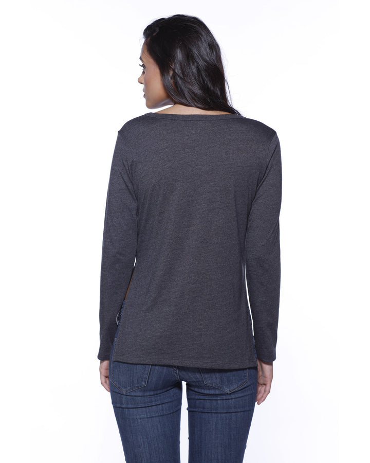 StarTee Ladies' CVC High Low Long-Sleeve T-Shirt StarTee