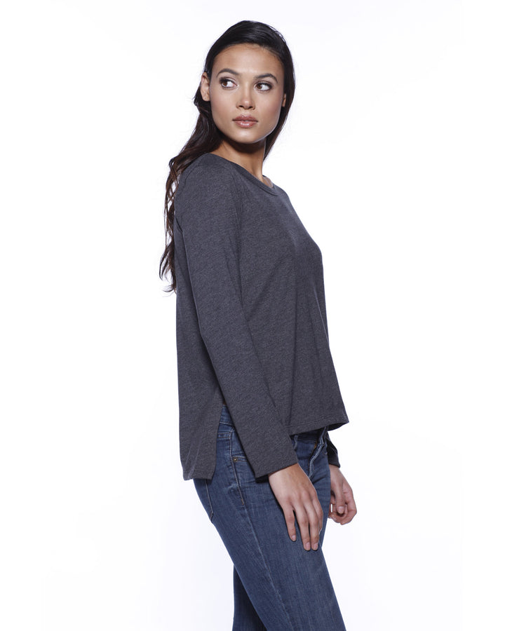 StarTee Ladies' CVC High Low Long-Sleeve T-Shirt StarTee