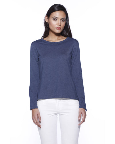 StarTee Ladies' CVC High Low Long-Sleeve T-Shirt