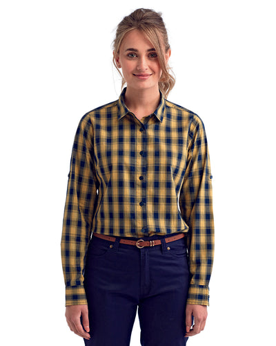 Artisan Collection by Reprime Ladies' Mulligan Check Long-Sleeve Cotton Shirt