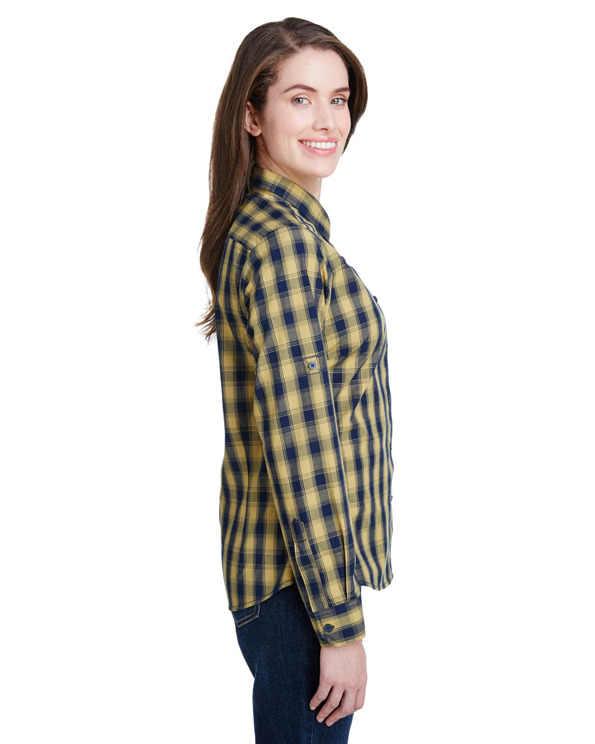 Artisan Collection by Reprime Ladies' Mulligan Check Long-Sleeve Cotton Shirt Reprime