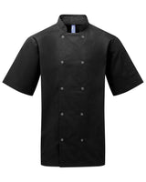 Artisan Collection by Reprime Unisex Studded Front Short-Sleeve Chef's Jacket Reprime