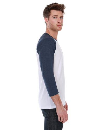 StarTee Men's CVC 3/4 Sleeve Raglan