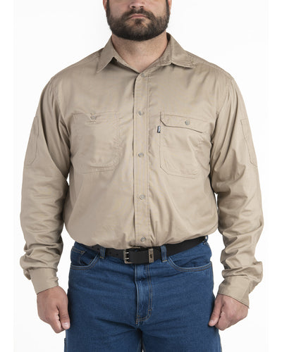 Berne Men's Utility Lightweight Canvas Woven Shirt