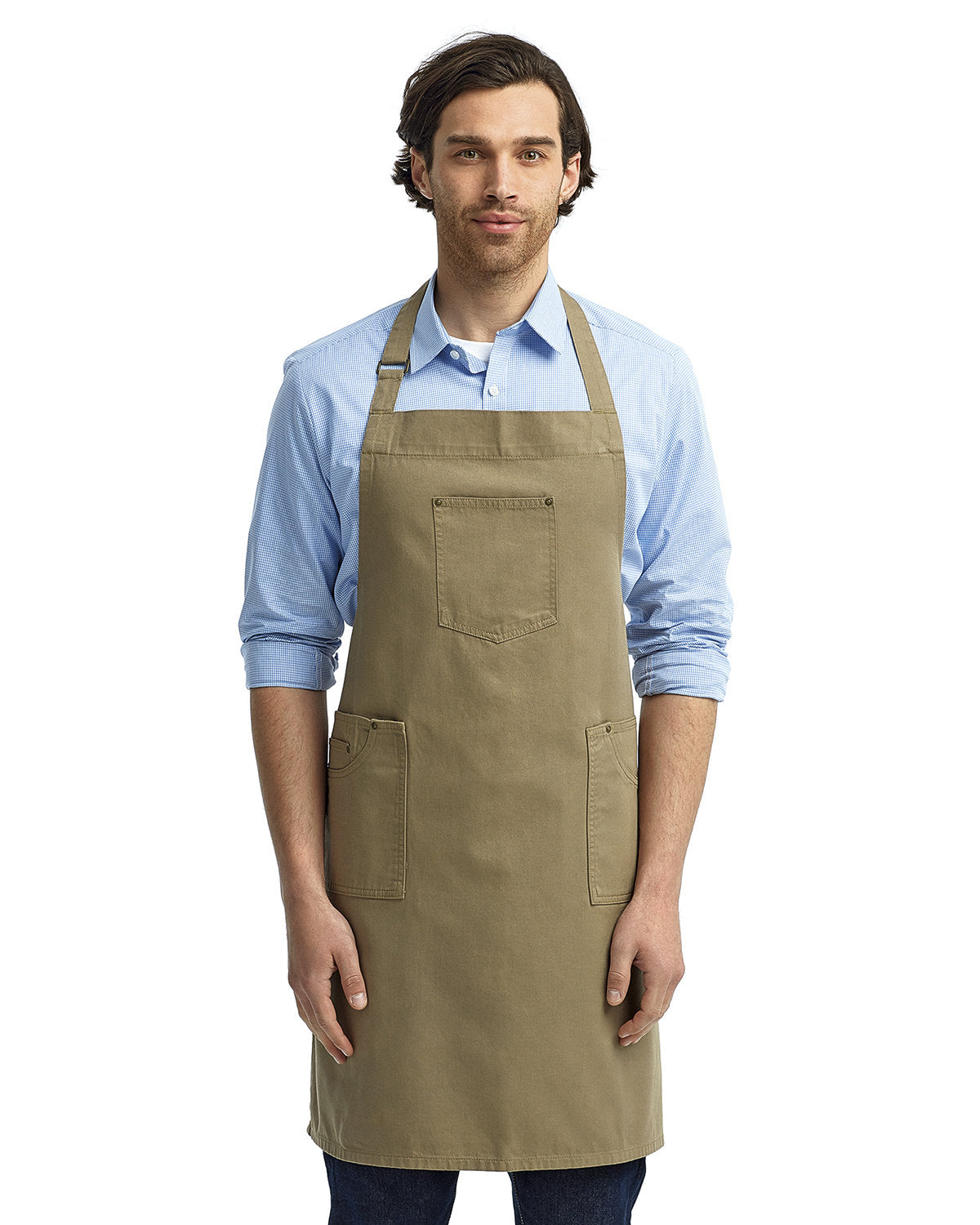 Artisan Collection by Reprime Unisex Cotton Chino Bib Apron Reprime