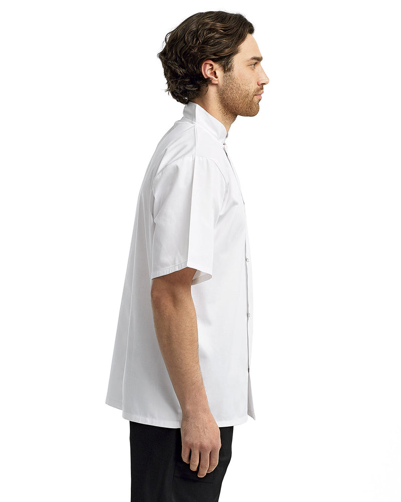 Artisan Collection by Reprime Unisex Studded Front Short-Sleeve Chef&