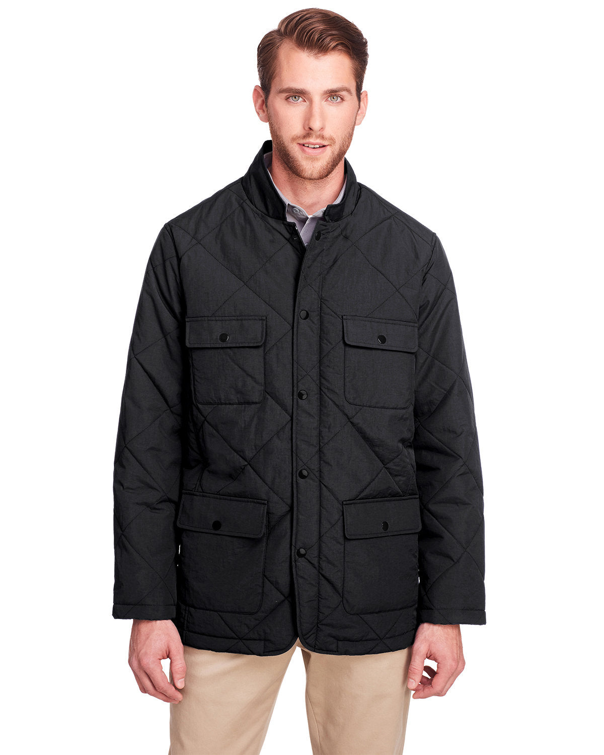 UltraClub Men's Dawson Quilted Hacking Jacket UltraClub
