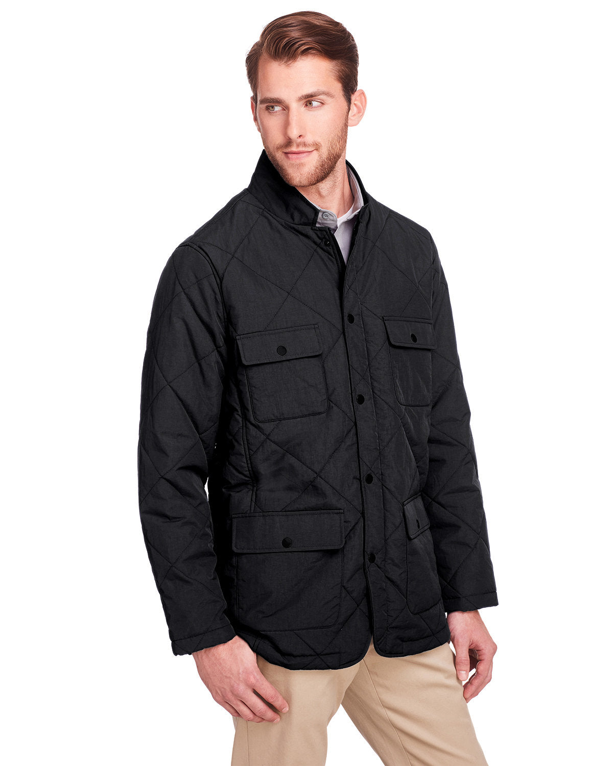 UltraClub Men's Dawson Quilted Hacking Jacket UltraClub