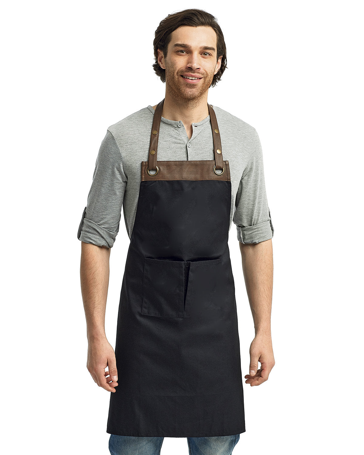 Artisan Collection by Reprime Unisex Espresso Bib Apron Reprime
