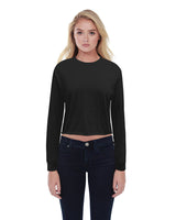 StarTee Ladies' Boyfriend Long Sleeve Crop T-Shirt StarTee
