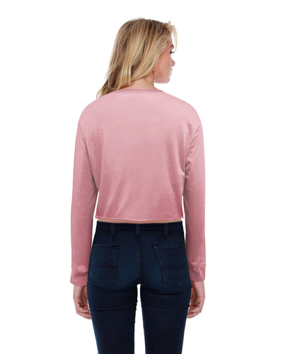 StarTee Ladies' Boyfriend Long Sleeve Crop T-Shirt