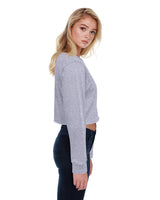 StarTee Ladies' Boyfriend Long Sleeve Crop T-Shirt StarTee