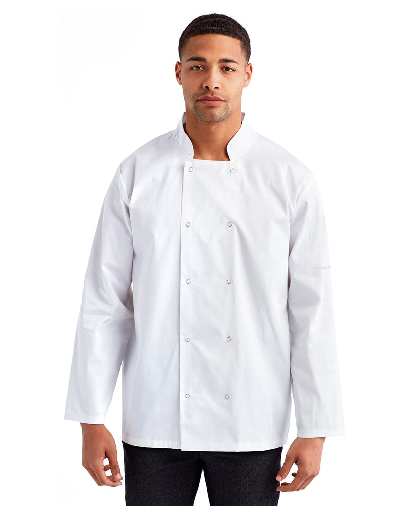 Artisan Collection by Reprime Unisex Studded Front Long-Sleeve Chef&