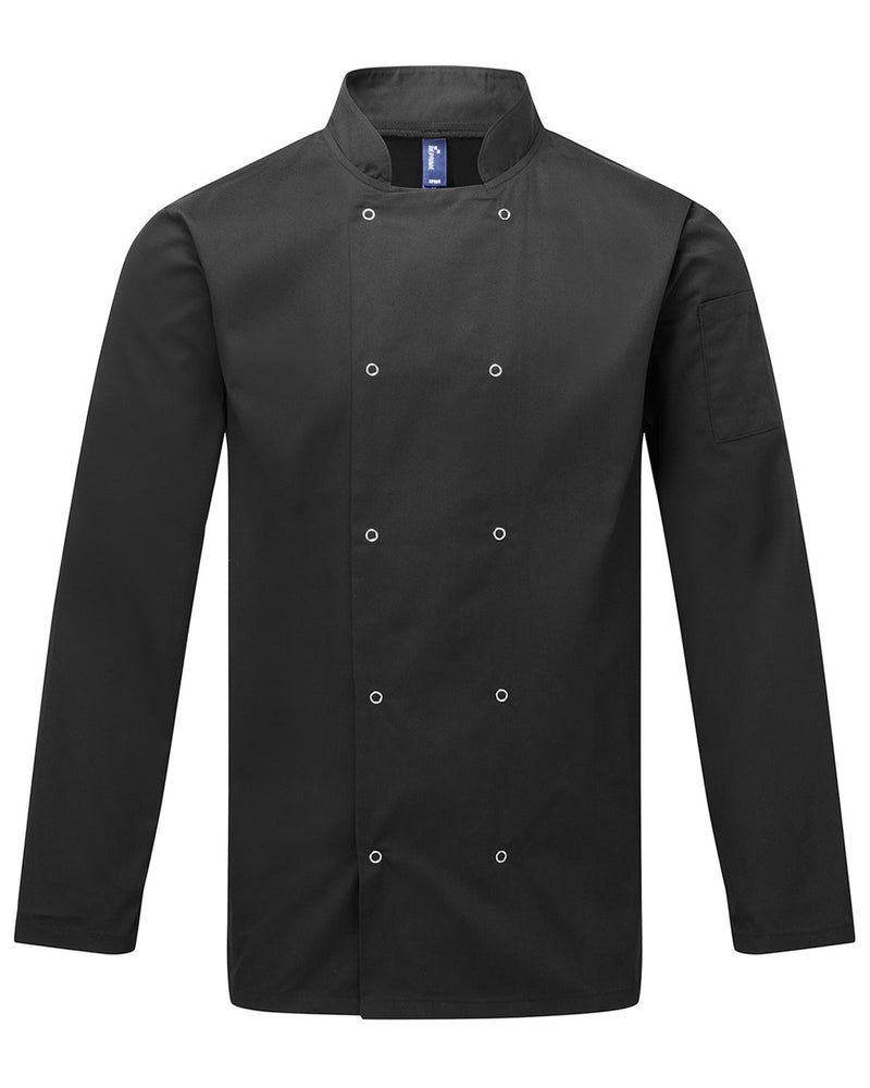 Artisan Collection by Reprime Unisex Studded Front Long-Sleeve Chef&