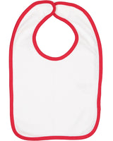 Rabbit Skins Infant Contrast Trim Premium Jersey Bib Rabbit Skins