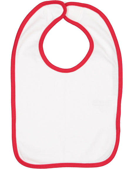 Rabbit Skins Infant Contrast Trim Premium Jersey Bib Rabbit Skins