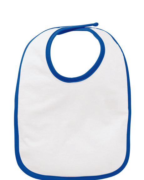 Rabbit Skins Infant Contrast Trim Premium Jersey Bib Rabbit Skins