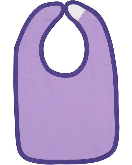 Rabbit Skins Infant Contrast Trim Premium Jersey Bib Rabbit Skins