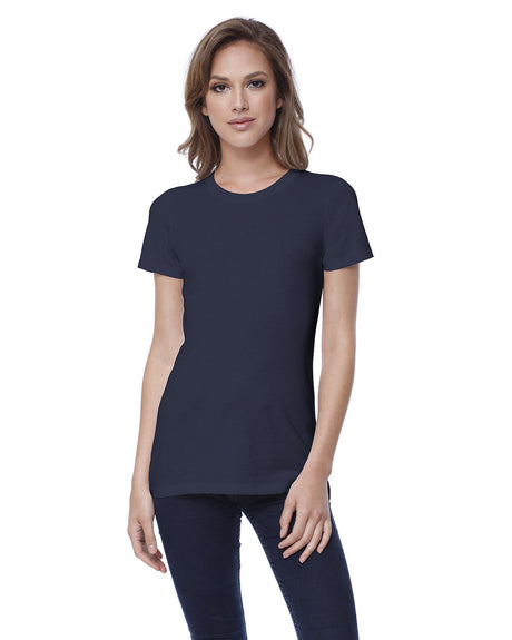 StarTee Ladies' Cotton Crew Neck T-shirt Womens Apparel Shirts & Tops