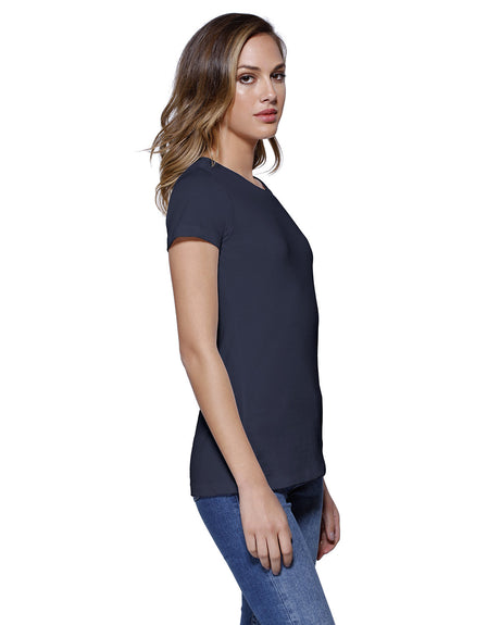 StarTee Ladies' Cotton Crew Neck T-shirt Womens Apparel Shirts & Tops