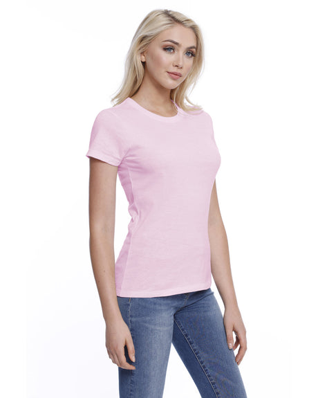 StarTee Ladies' Cotton Crew Neck T-shirt Womens Apparel Shirts & Tops
