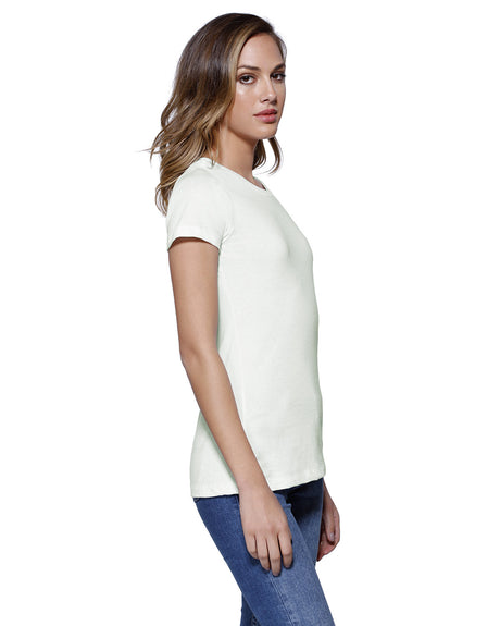 StarTee Ladies' Cotton Crew Neck T-shirt Womens Apparel Shirts & Tops