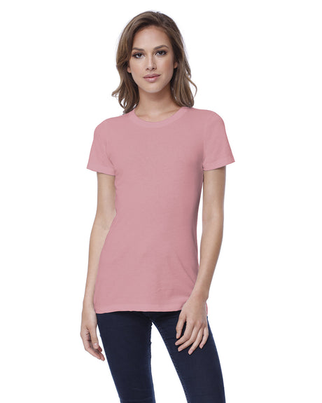 StarTee Ladies' Cotton Crew Neck T-shirt Womens Apparel Shirts & Tops